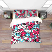 3D Abstract Illustration Art Doodle Quilt Cover Set Bedding Set Duvet Cover Pillowcases 98- Jess Art Decoration