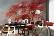 3D Trees Watercolor Wall Mural Wallpaper 230- Jess Art Decoration