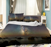 3D Starry Sky Sea Landscape Quilt Cover Set Bedding Set Duvet Cover Pillowcases 239- Jess Art Decoration