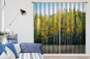 3D Woods Yellow Leaf Meadow Landscape Curtains and Drapes GD 2721- Jess Art Decoration