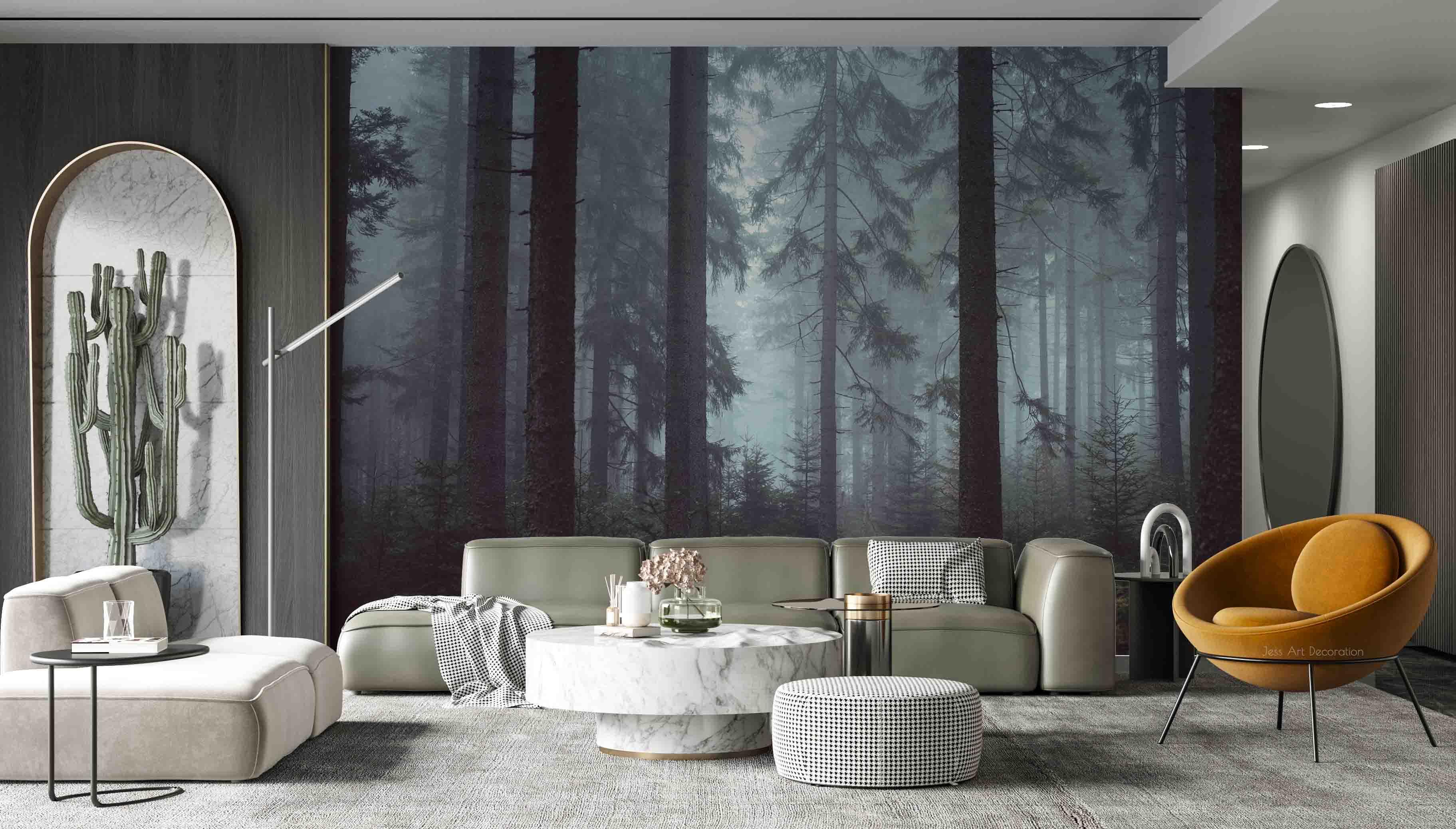 3D Plant Forest Green Landscape Wall Mural Wallpaper LLL 1771- Jess Art Decoration