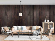 3D Dark Brown Wooden Board Wall Mural Wallpaper GD 2716- Jess Art Decoration