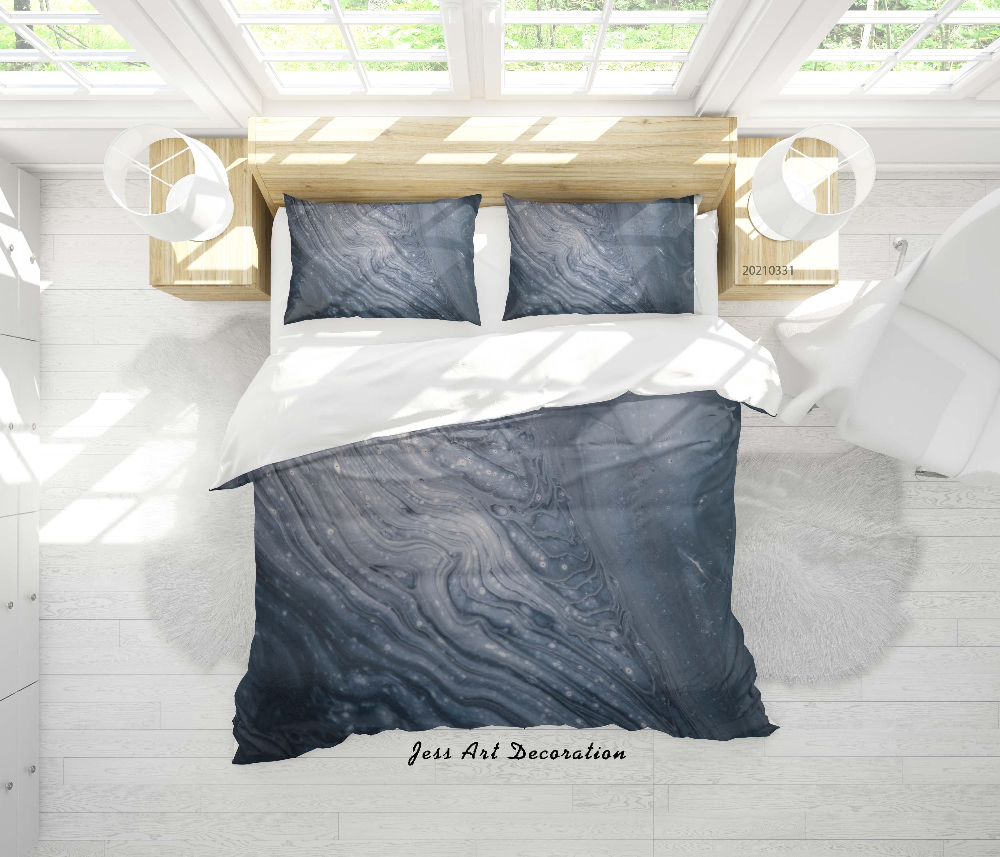 3D Abstract Marble Texture Quilt Cover Set Bedding Set Duvet Cover Pillowcases 158- Jess Art Decoration