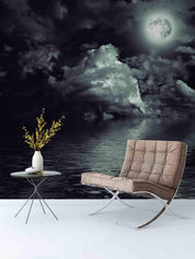 3D Moon Sky Clouds Water Night Wall Mural Wallpaper 13- Jess Art Decoration