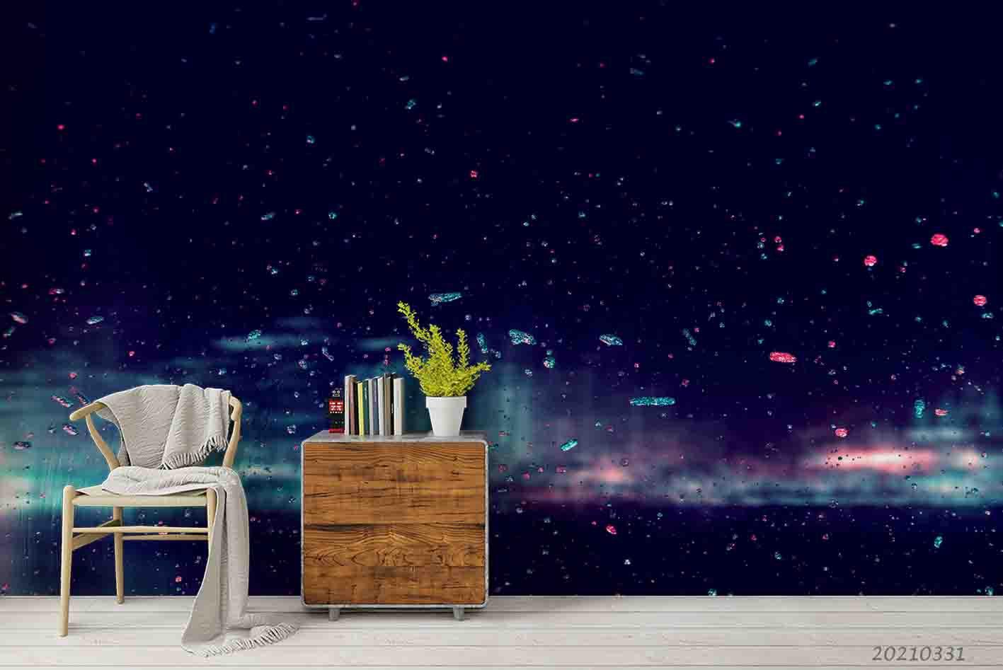 3D Abstract City Night View Wall Mural Wallpaper LQH 447- Jess Art Decoration