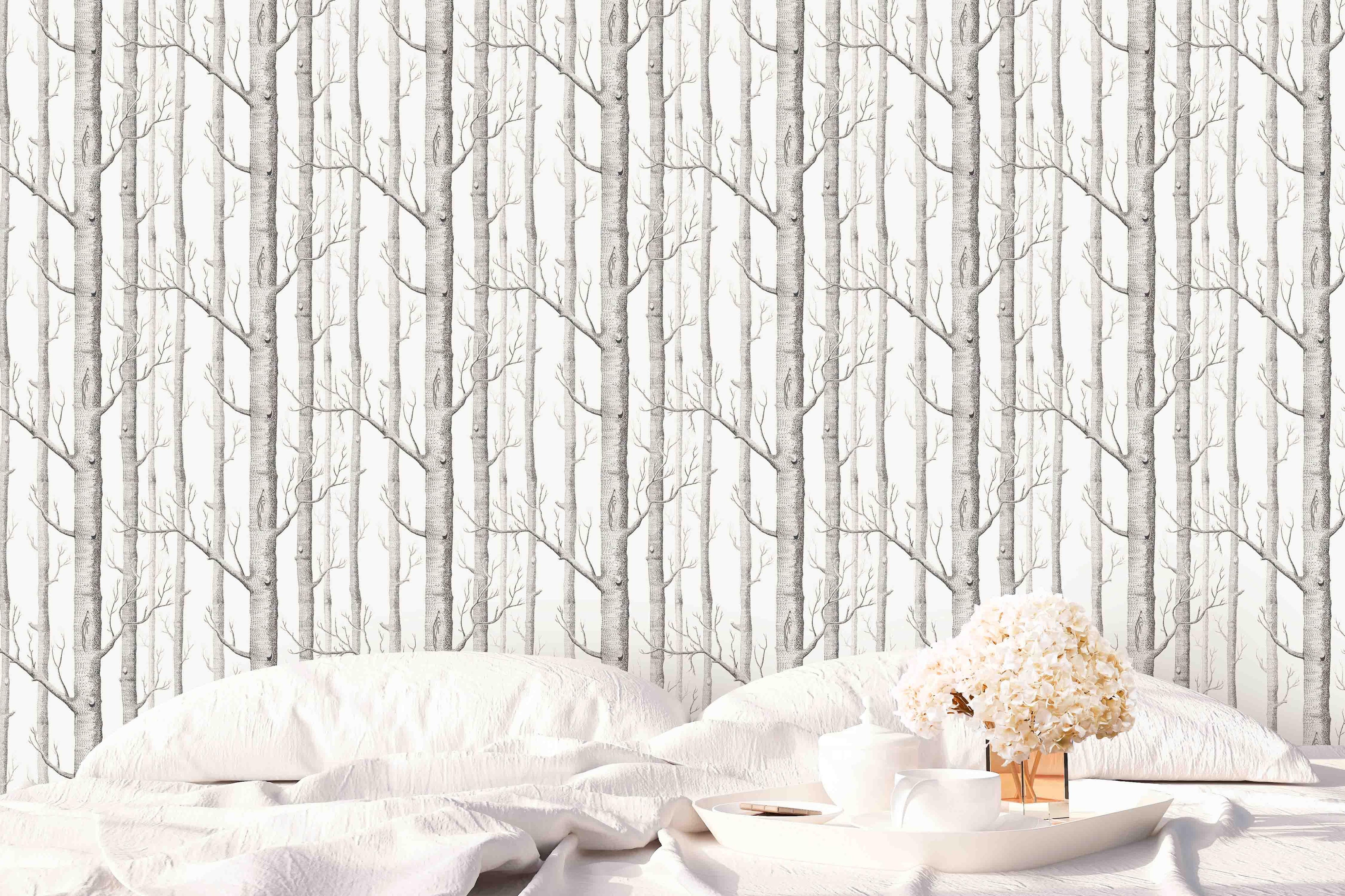 3D Simple Black White Forest Wall Mural Wallpaper 32- Jess Art Decoration