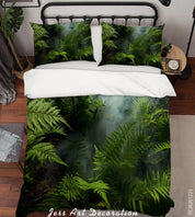 3D Green Plant Leaves Quilt Cover Set Bedding Set Duvet Cover Pillowcases 24- Jess Art Decoration