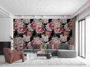 3D Vintage Blooming Pink White Peony Pattern Wall Mural Wallpaper GD 3535- Jess Art Decoration