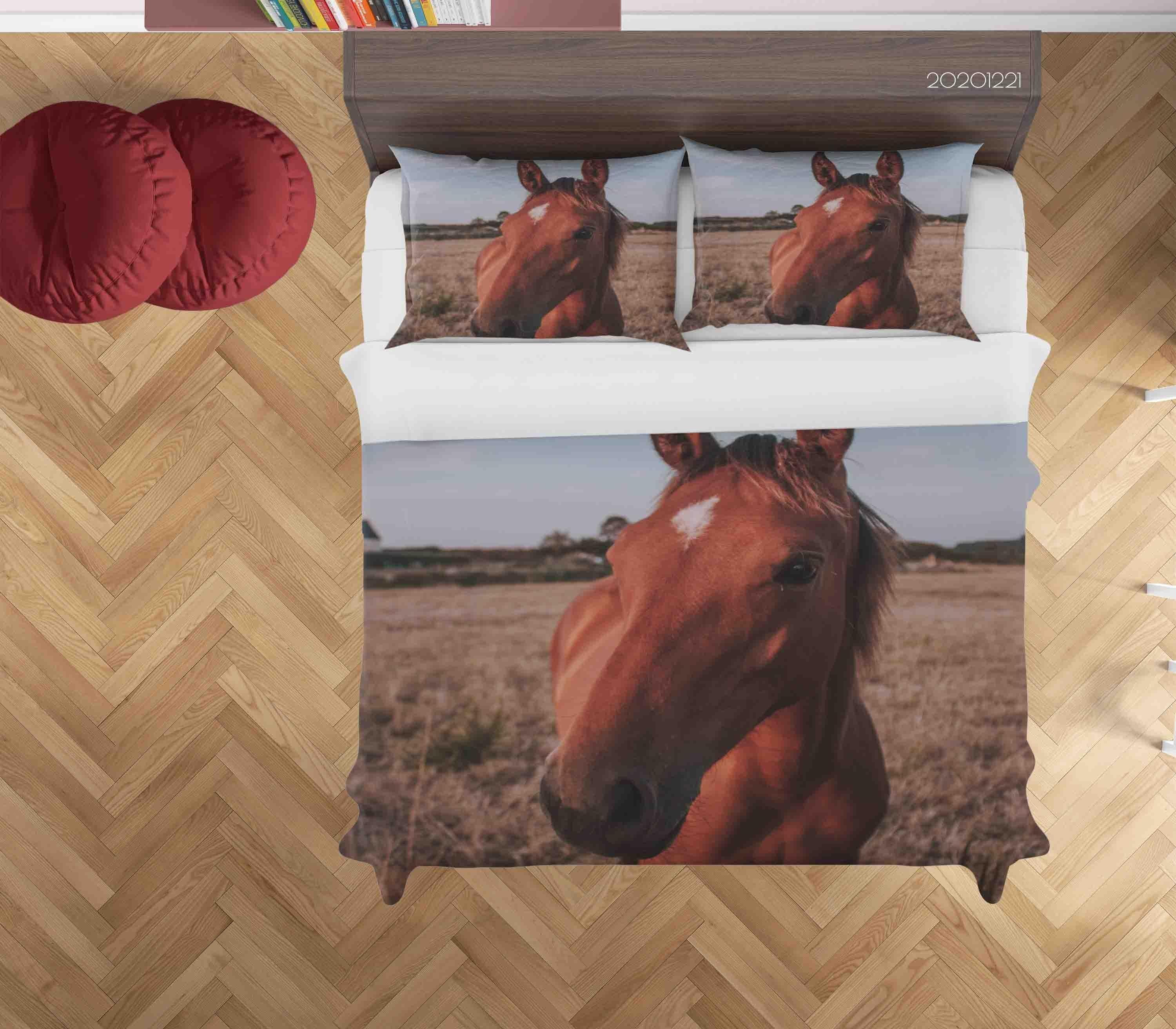 3D Ranch Animal Horse Quilt Cover Set Bedding Set Duvet Cover Pillowcases 223 LQH- Jess Art Decoration