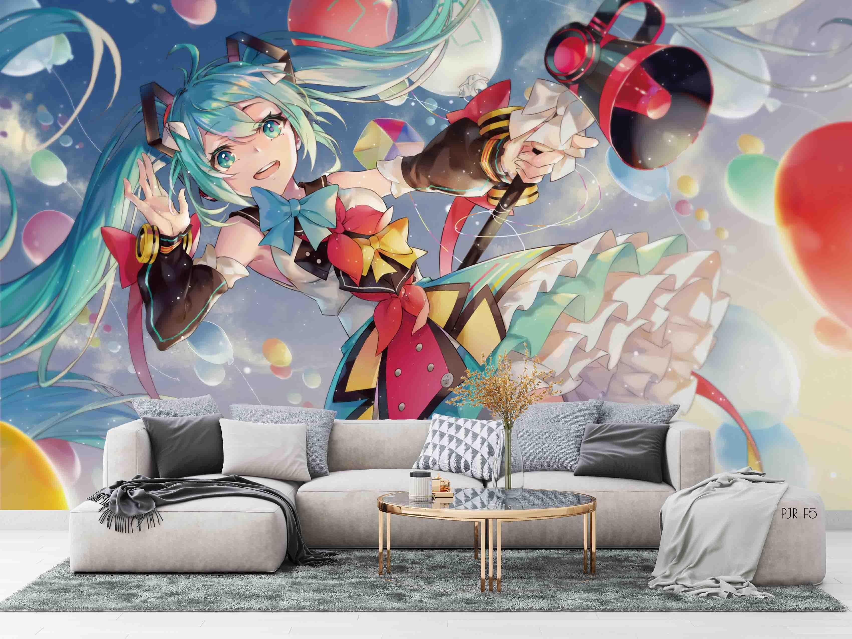 3D Lovely Anime Girl soft anime girl fantasy mural wall mural wallpaper for teen room - view 3