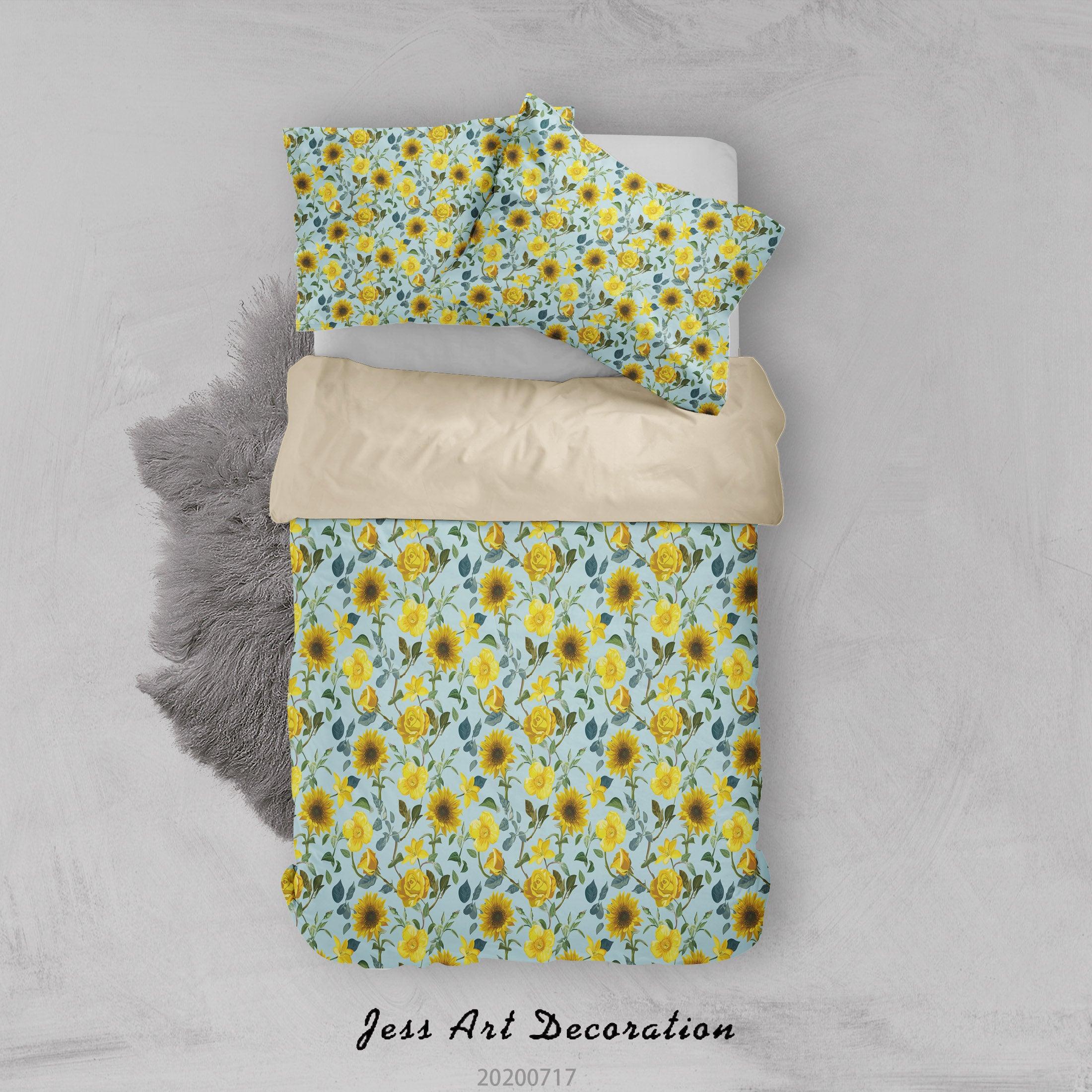 3D Vintage Floral Quilt Cover Set Bedding Set Duvet Cover Pillowcases WJ 1618- Jess Art Decoration