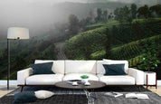 3D Fog Green Forest Landscape Wall Mural Wallpaper LQH 72- Jess Art Decoration