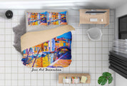 3D Venice Water City Oil Painting Quilt Cover Set Bedding Set Duvet Cover Pillowcases A079 LQH- Jess Art Decoration