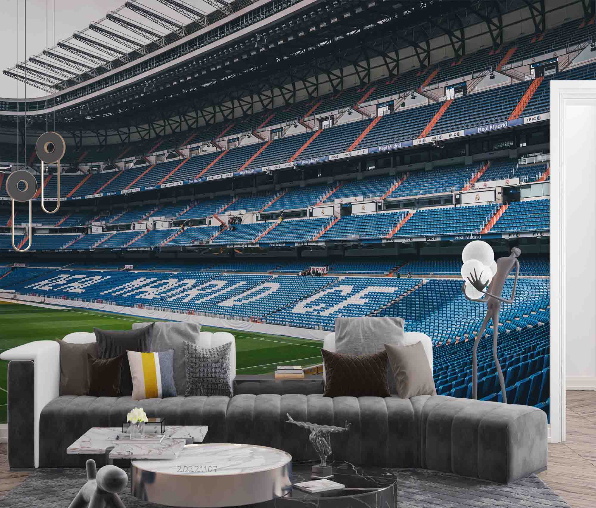 3D Spain Santiago Bernabéu Stadium Wall Mural Wallpaper GD 74- Jess Art Decoration