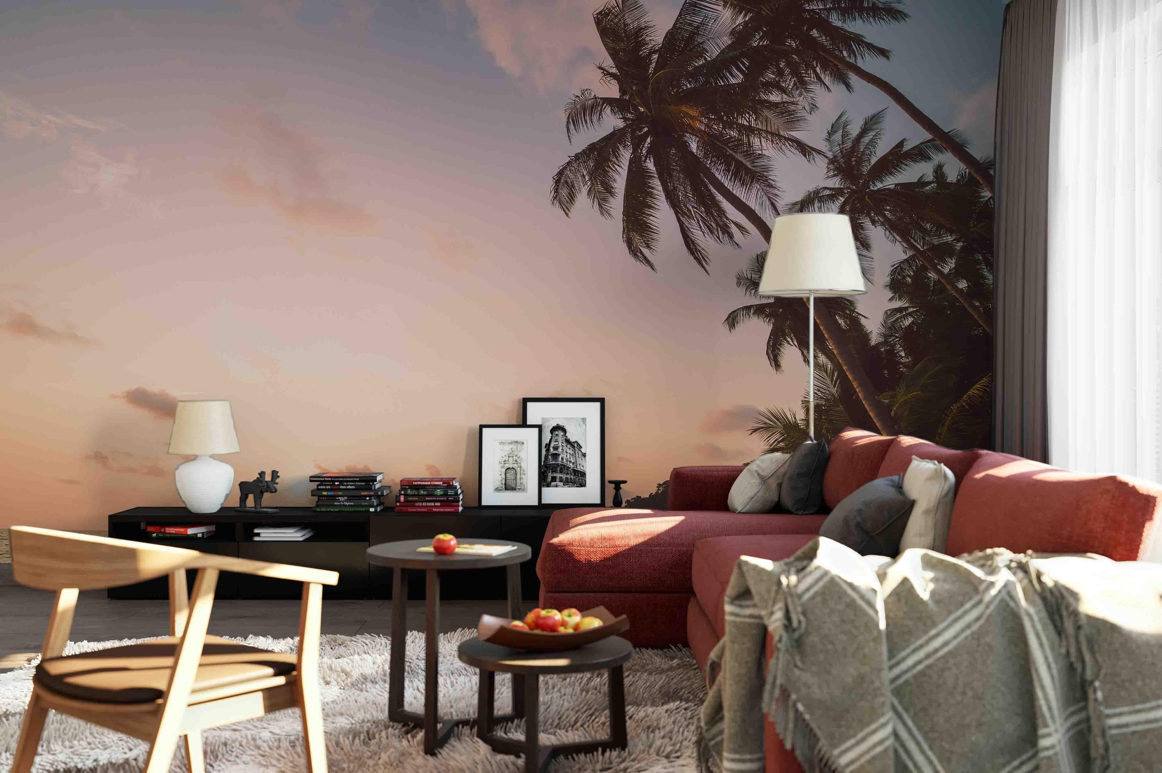 3D Ocean Palm Tree Wall Mural Wallpaper sww 20- Jess Art Decoration