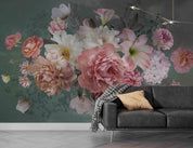 3D Fresh Pink White Blooming Flowers Wall Mural Wallpaper GD 3548- Jess Art Decoration