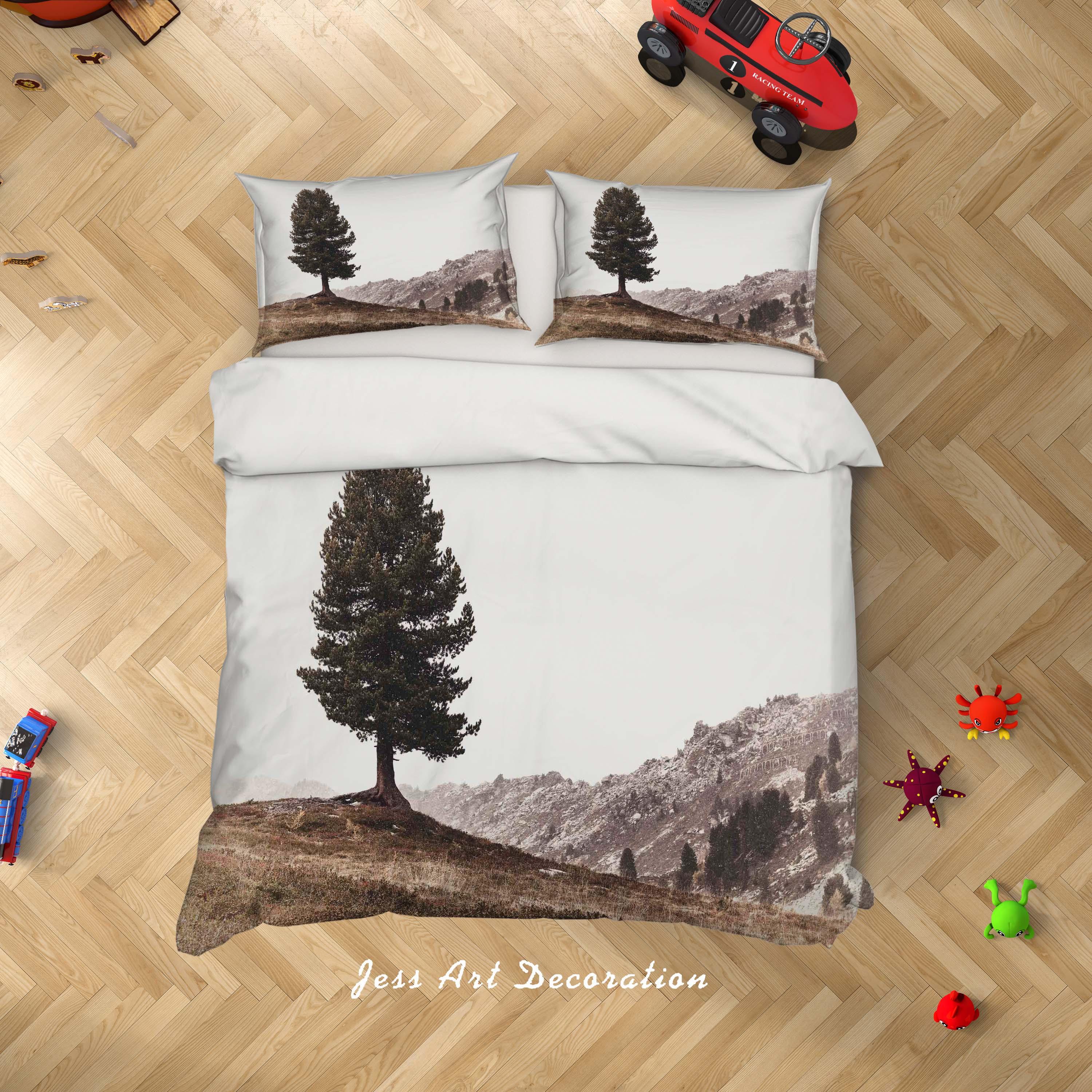 3D White Pine Trees Quilt Cover Set Bedding Set Duvet Cover Pillowcases A043 LQH- Jess Art Decoration