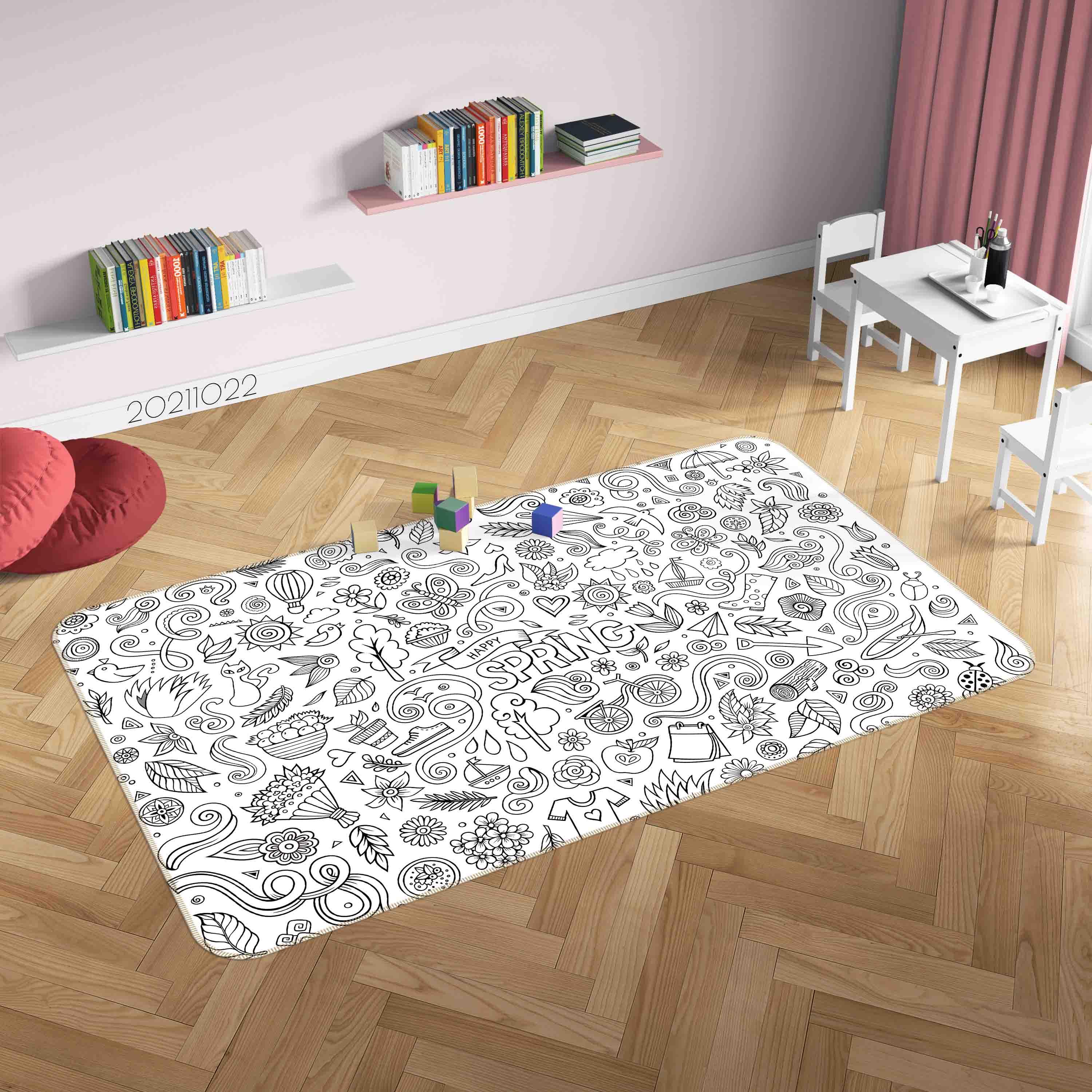 3D Funny Illustration Art Doodle Non-Slip Rug Mat 113- Jess Art Decoration