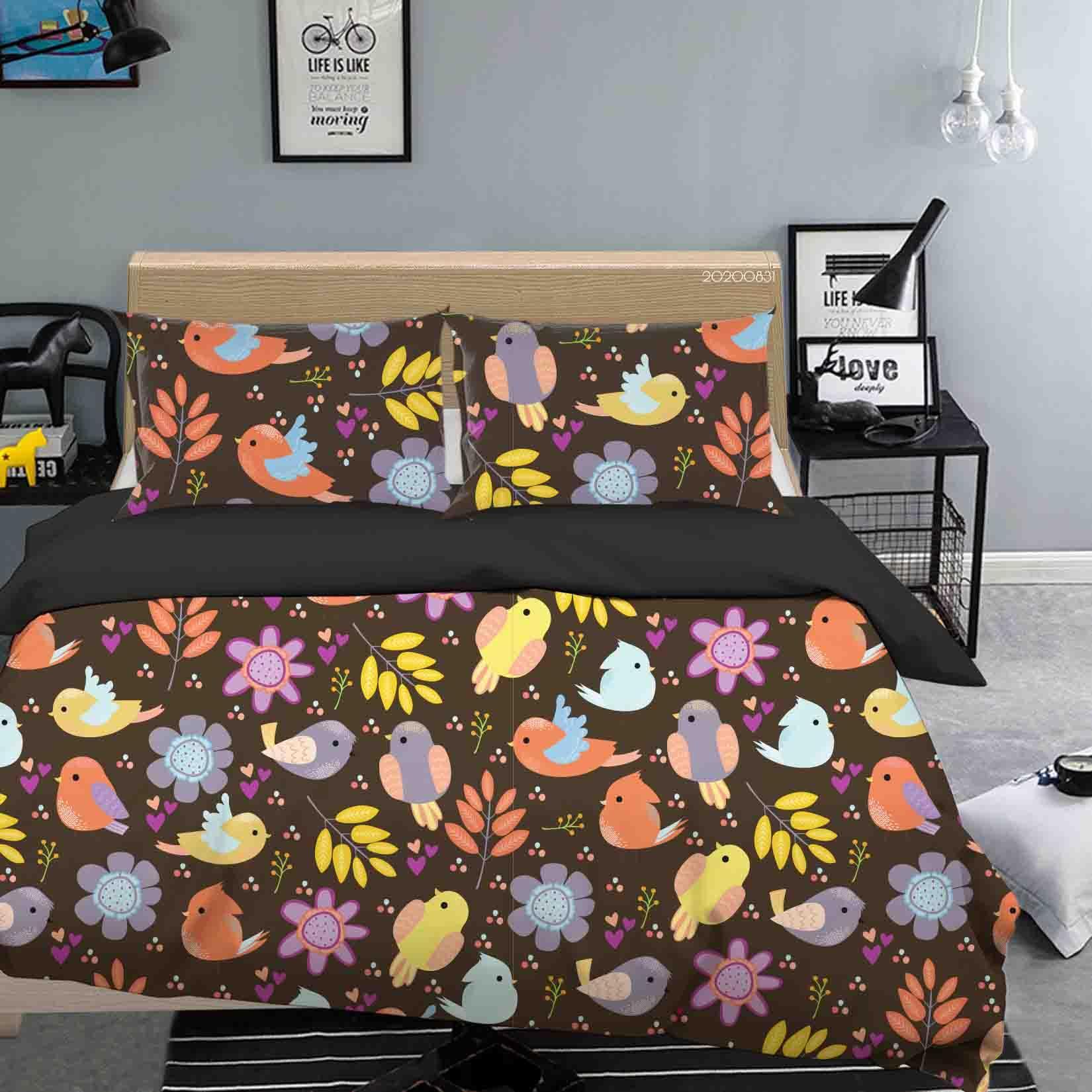 3D Pattern Hand Drawn Butterflies Moths Quilt Cover Set Bedding Set Duvet Cover Pillowcases WJ 3459- Jess Art Decoration