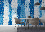 3D Watercolor Blue Floral Pattern Wall Mural Wallpaper GD 597- Jess Art Decoration