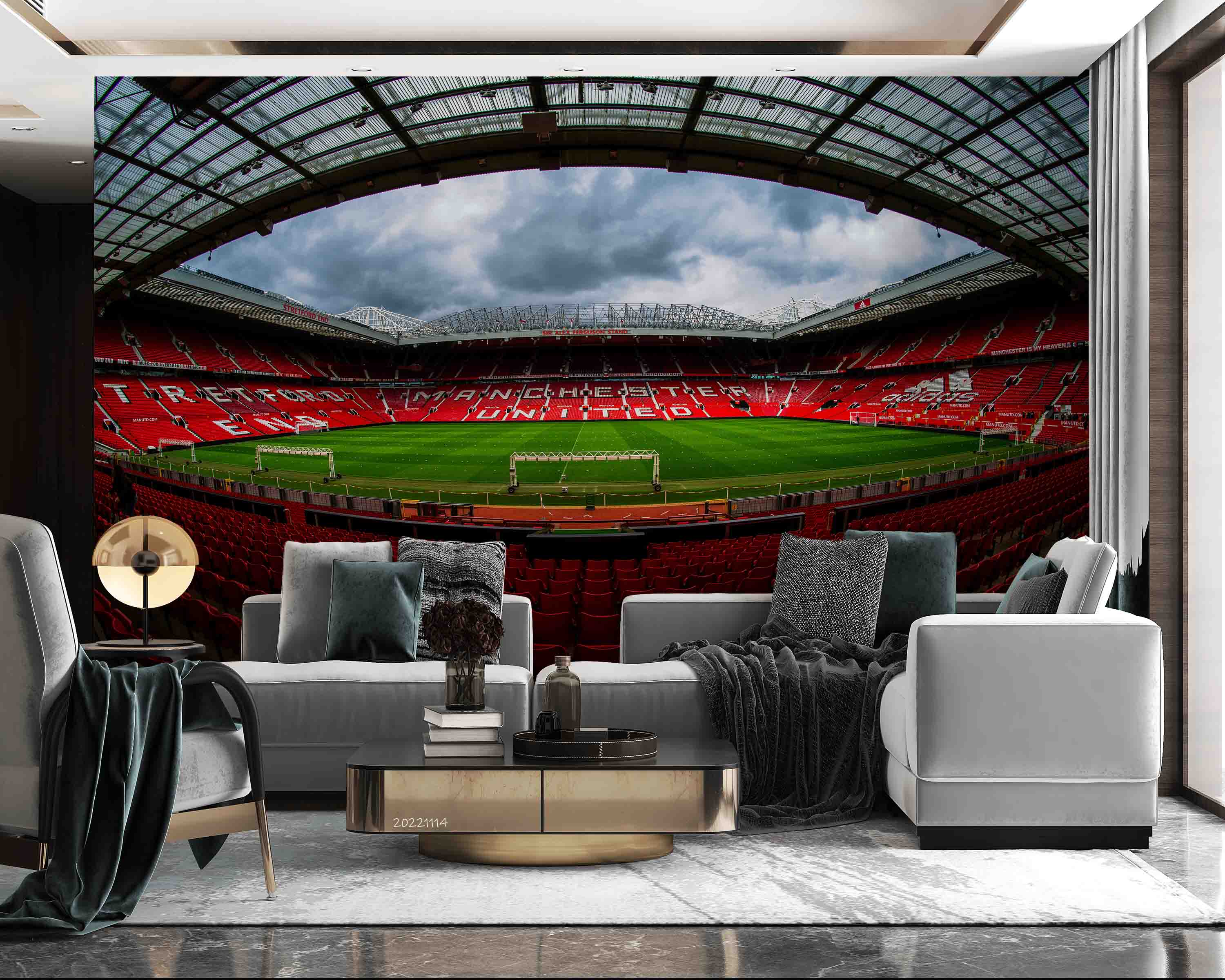 3D UK Old Trafford Football Stadium Wall Mural Wallpaper GD 167- Jess Art Decoration