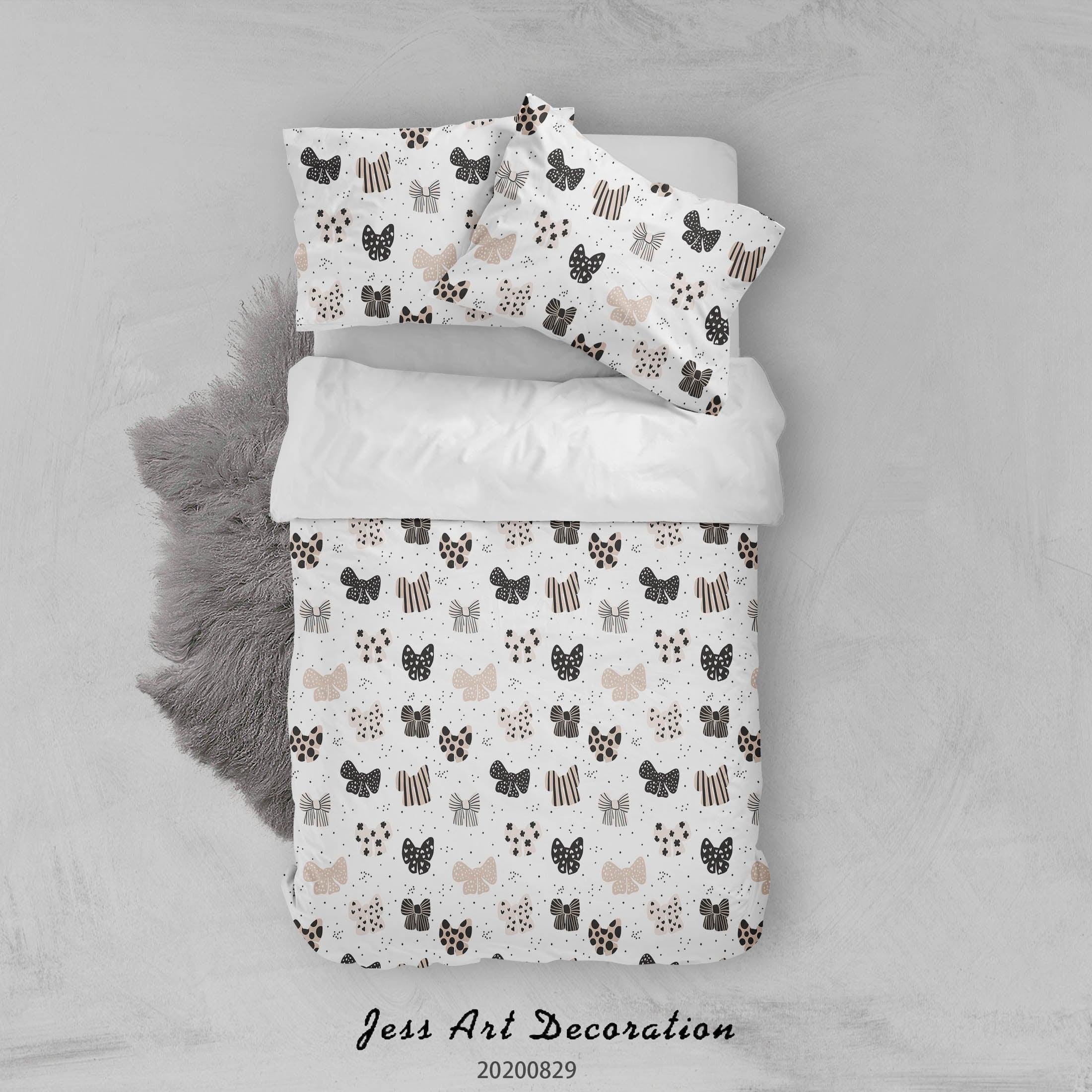 3D Abstract Hand Draw Cartoon Nature Butterfly Pattern Quilt Cover Set Bedding Set Duvet Cover Pillowcases WJ 3523- Jess Art Decoration