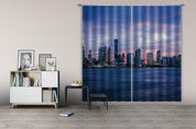 3D Sky City Building Sea Curtains and Drapes LQH 271- Jess Art Decoration