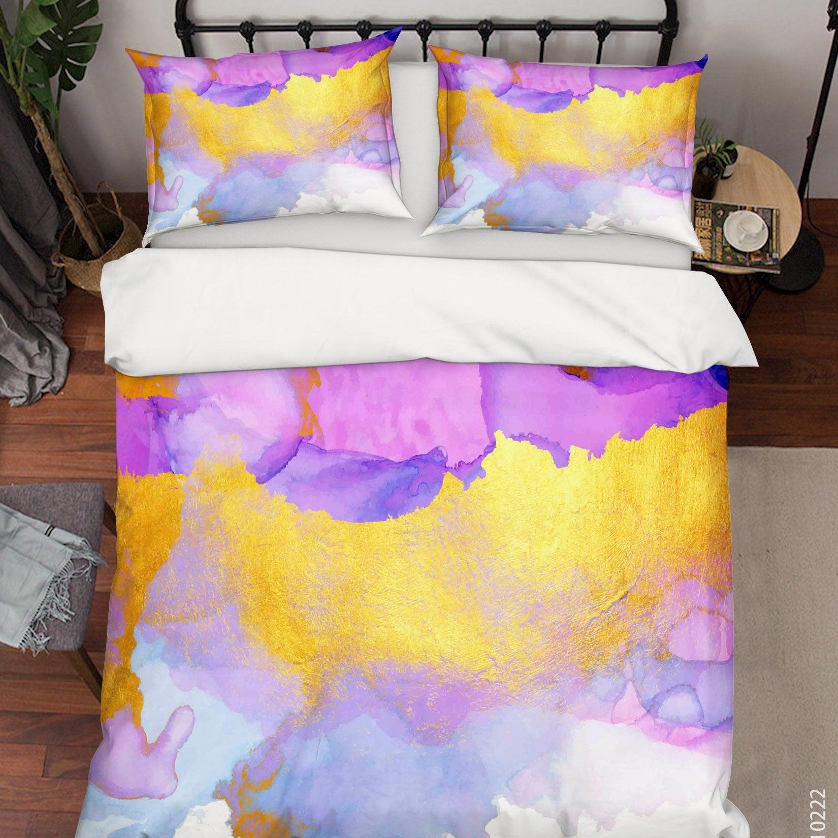 3D Watercolor Color Marble Quilt Cover Set Bedding Set Duvet Cover Pillowcases 152- Jess Art Decoration