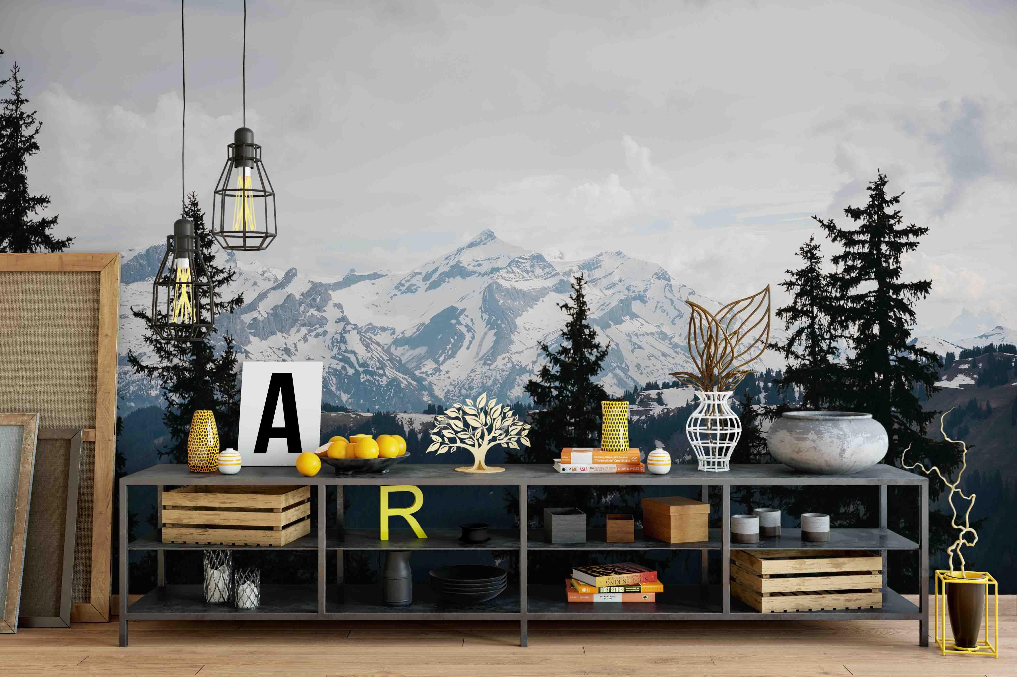 3D Snow Mountain Forest Wall Mural Wallpaper 12- Jess Art Decoration