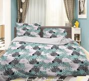 3D Zebra Leaves Pattern Quilt Cover Set Bedding Set Duvet Cover Pillowcases WJ 6041- Jess Art Decoration