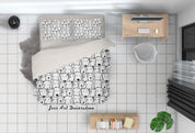 3D Cartoon Dog Quilt Cover Set Bedding Set Duvet Cover Pillowcases LXL 29- Jess Art Decoration