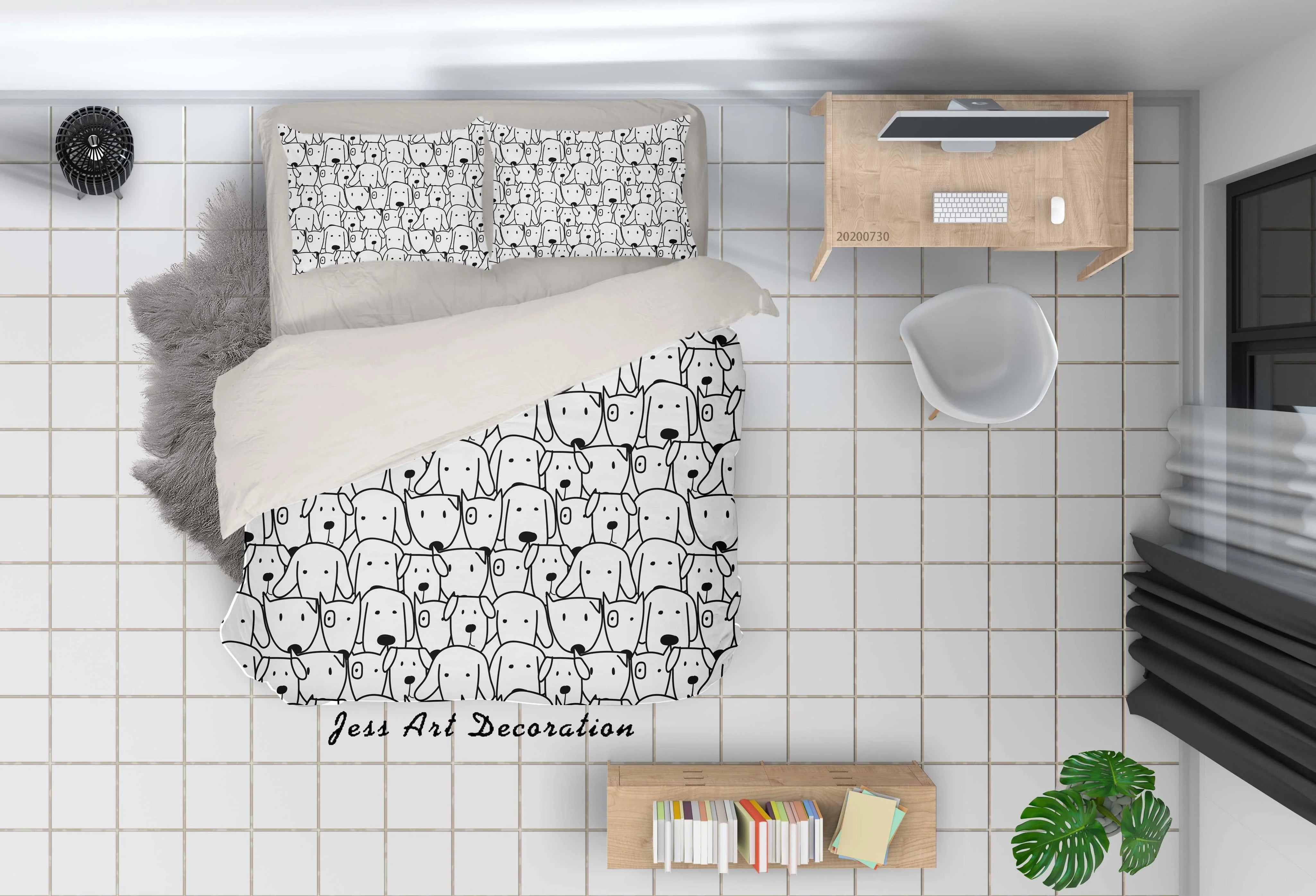 3D Cartoon Dog Quilt Cover Set Bedding Set Duvet Cover Pillowcases LXL 29- Jess Art Decoration