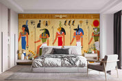 3D Egypt Myth Figures Egyptian mythology figure mural wall mural wallpaper for dining room - view 3