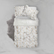 3D Marble Golden Lines Quilt Cover Set Bedding Set Pillowcases 95- Jess Art Decoration