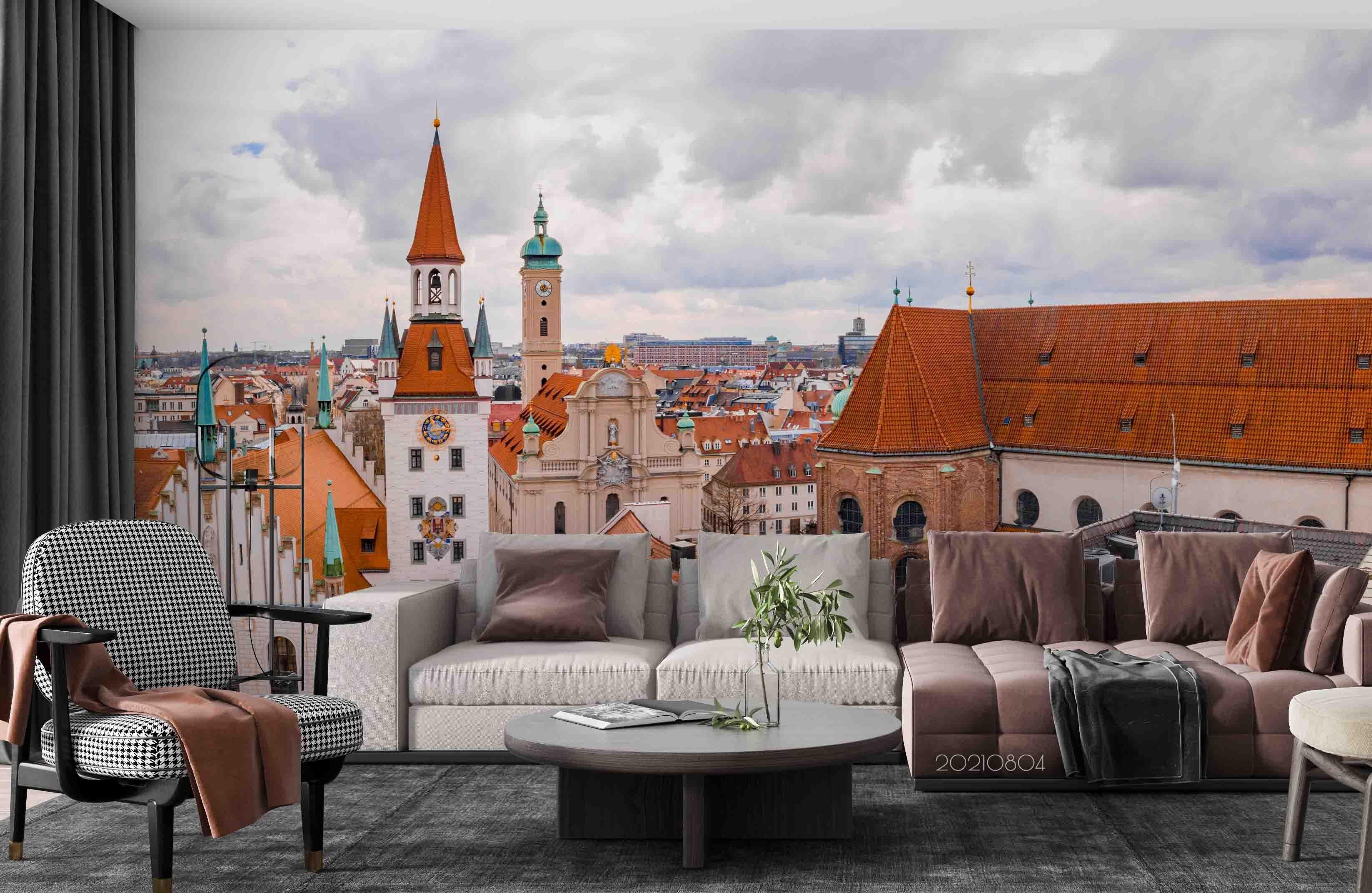 3D Europe Ancient Town Landscape Wall Mural Wallpaper SWW5001- Jess Art Decoration