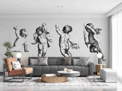 3D Vintage Cute Cherub Wall Mural Wallpaper SWW3591- Jess Art Decoration