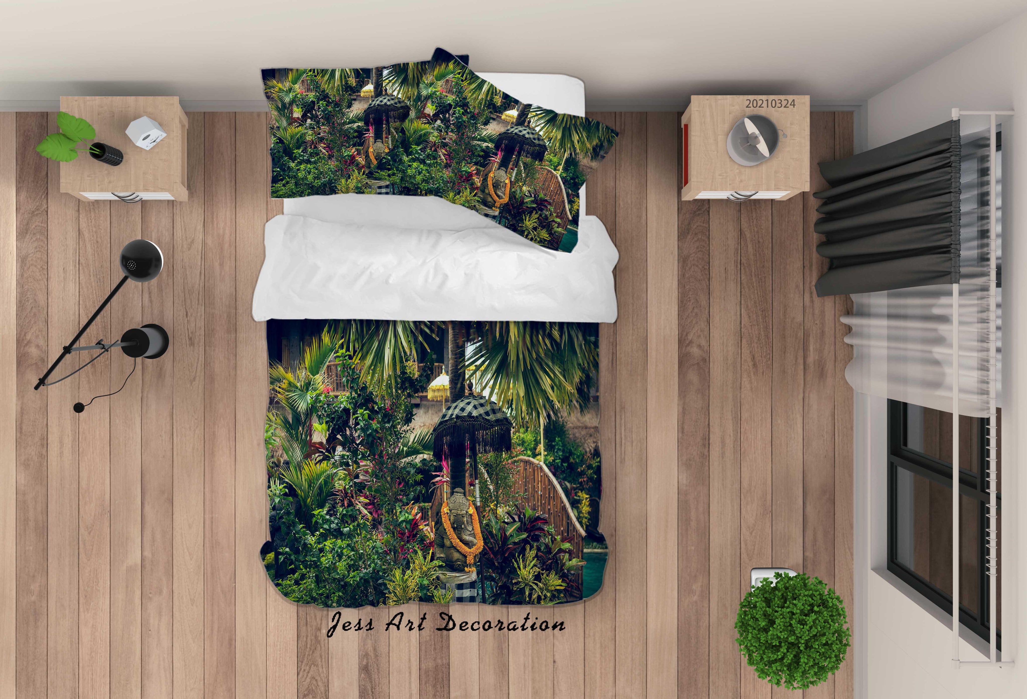 3D Tropical Jungle Park Quilt Cover Set Bedding Set Duvet Cover Pillowcases 98 LQH- Jess Art Decoration