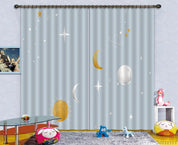 3D Space Planet Star Moon Curtains and Drapes LQH 137- Jess Art Decoration