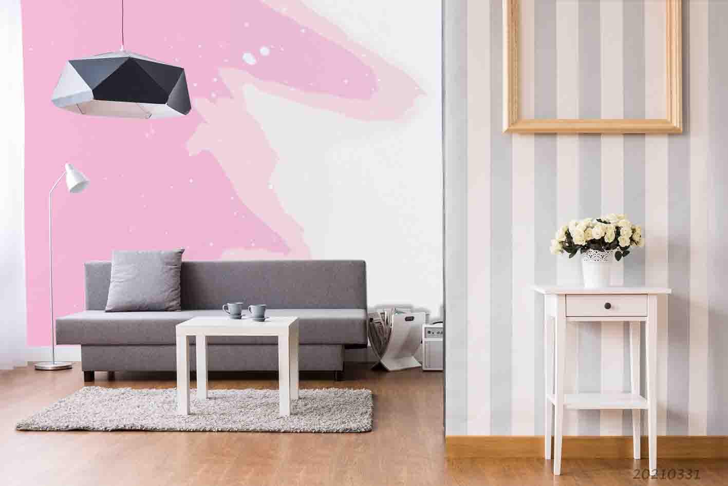 3D Abstract Pink Graffiti Wall Mural Wallpaper LQH 480- Jess Art Decoration