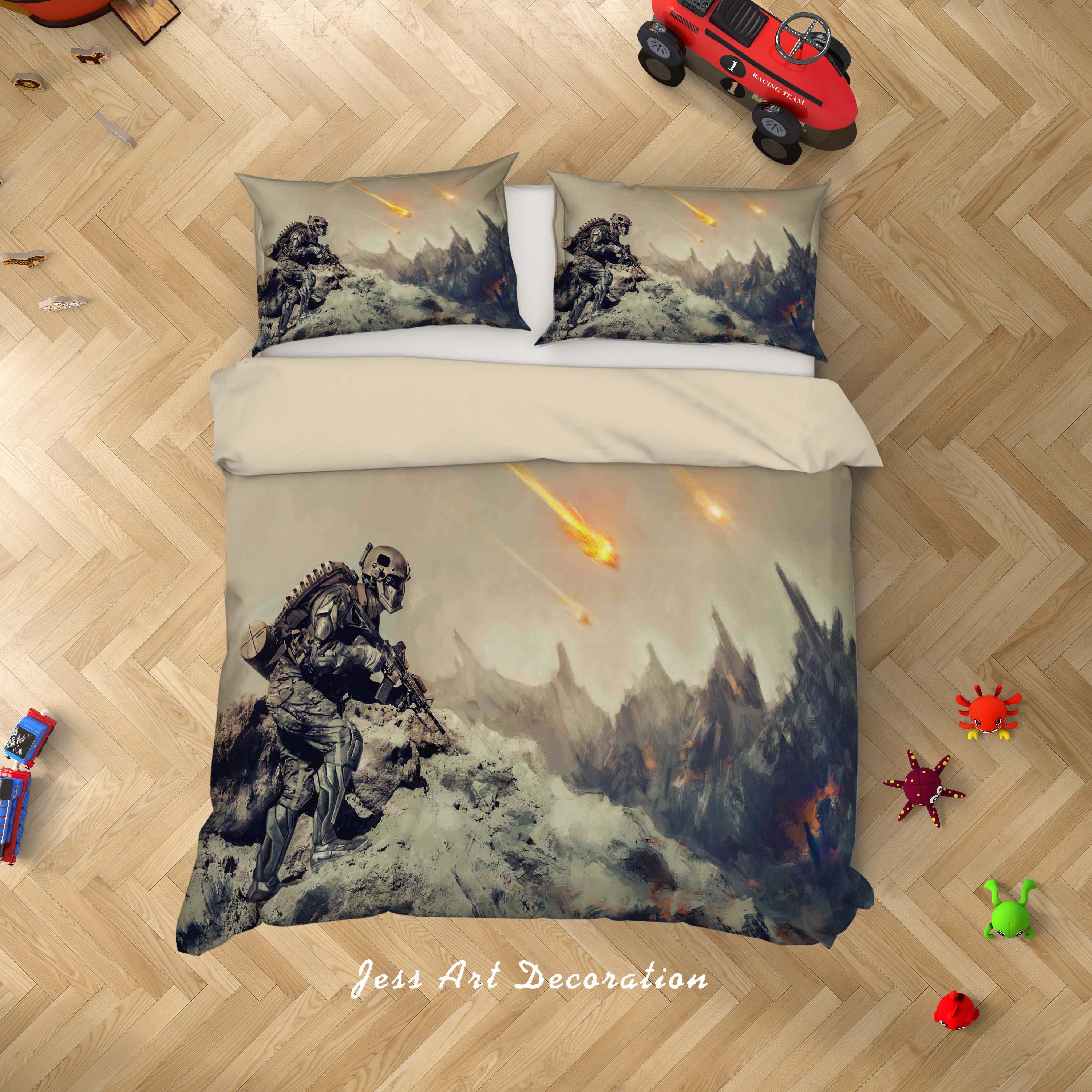 3D War Alien Planet Quilt Cover Set Bedding Set Duvet Cover Pillowcases A066 LQH- Jess Art Decoration