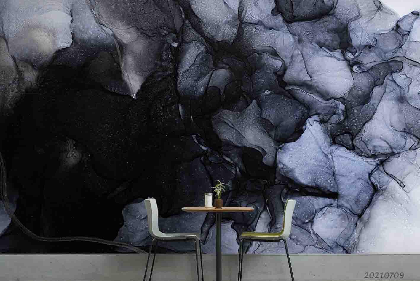 3D Modern Hand-painted Abstract Ink Cave Wall Mural Wallpaper SWW4146- Jess Art Decoration