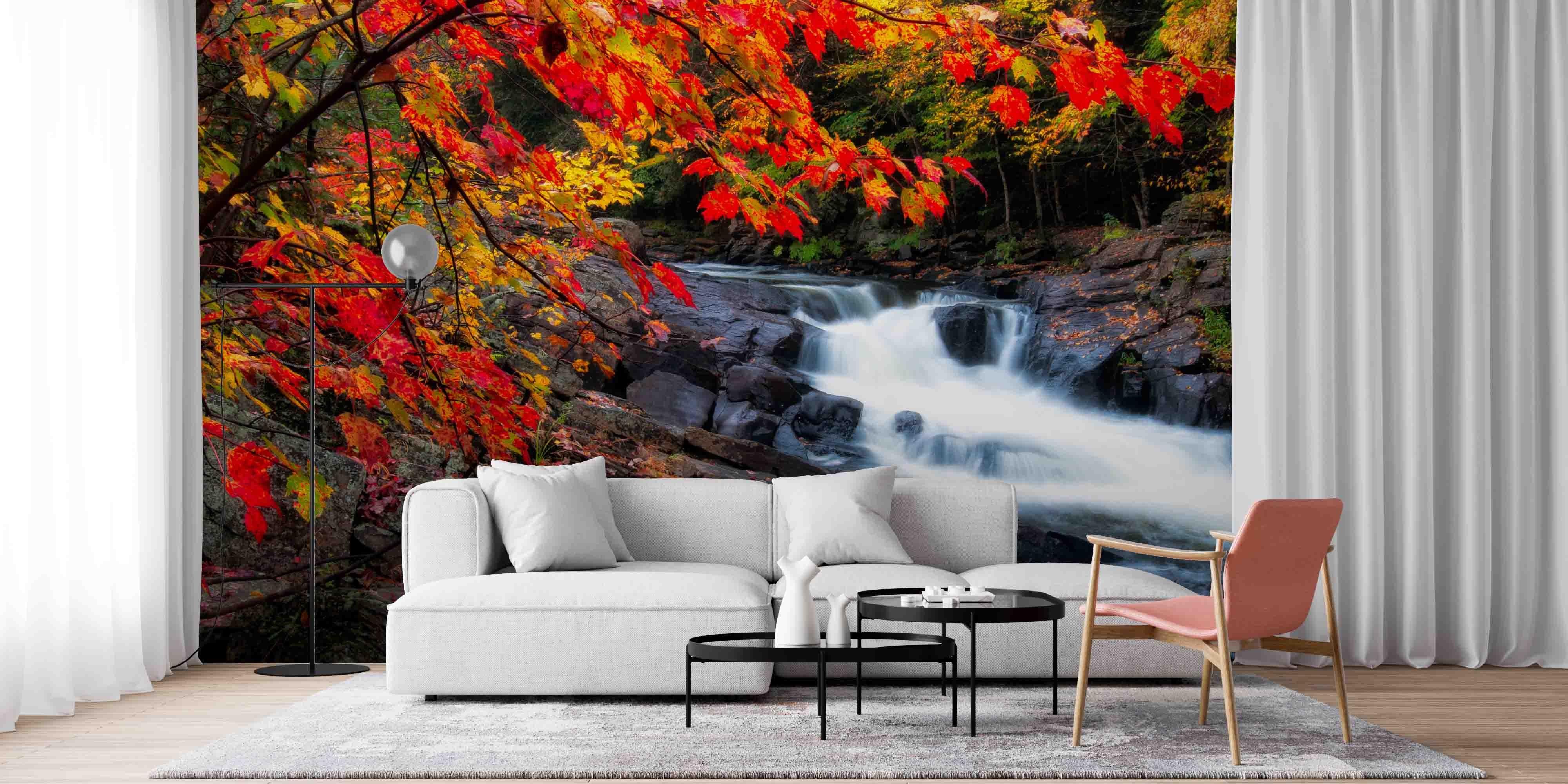 3D Maple Water Scenery Wall Mural Wallpaper A169 LQH- Jess Art Decoration