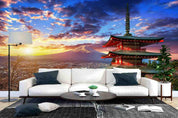 3D Japanese Temple Landscape Wall Mural Wallpaper LQH 685- Jess Art Decoration