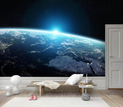 3D Blue Earth Cosmic Sunrise Wall Mural Wallpaper 147- Jess Art Decoration