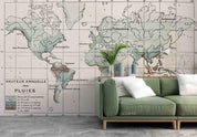 3D World Map Wall Mural Wallpaper LQH 833- Jess Art Decoration