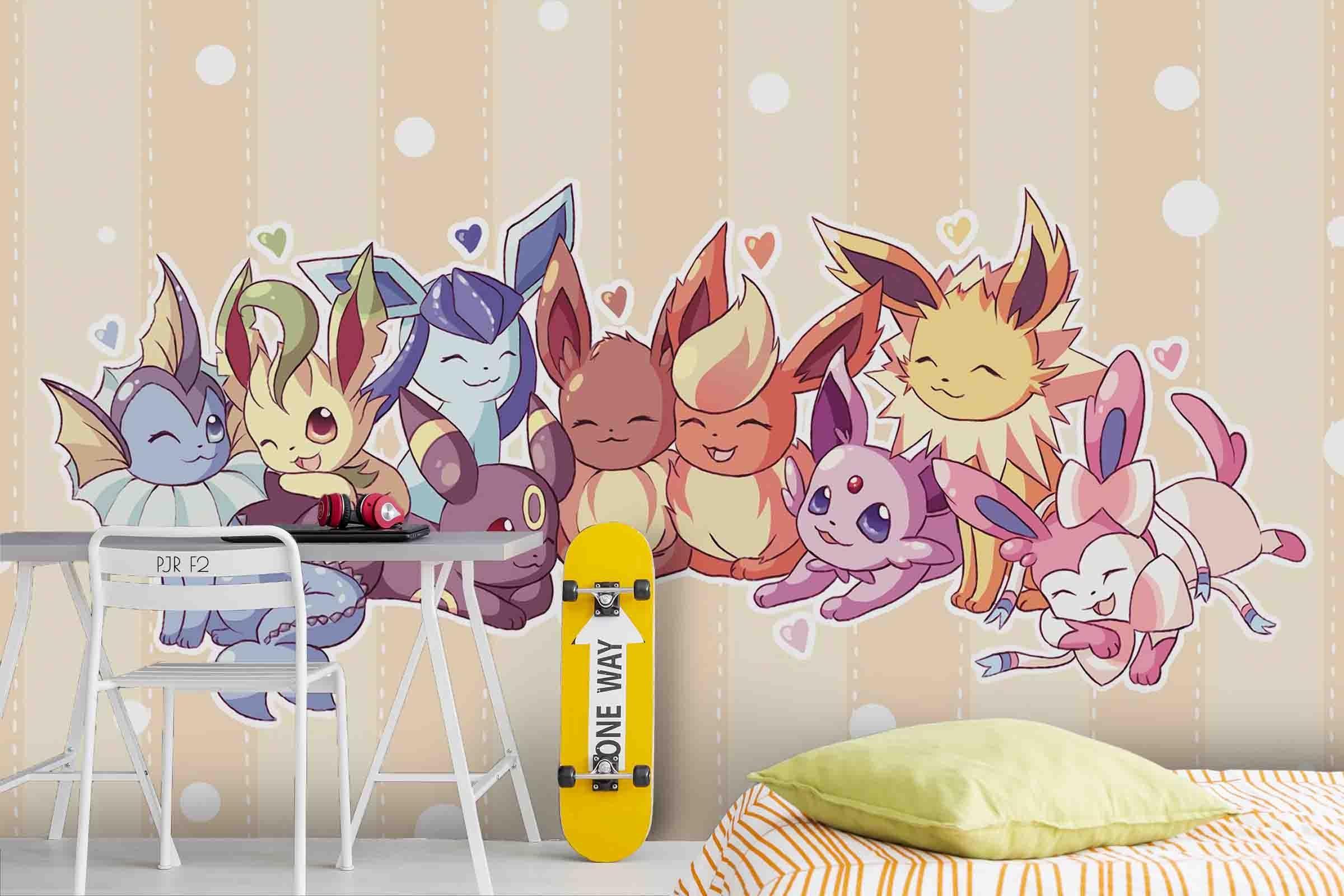 3D Colourful Animal Characters cute anime animal character mural wall mural wallpaper for kids room - view 3