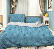 3D Blue Pattern Quilt Cover Set Bedding Set Duvet Cover Pillowcases LXL 297- Jess Art Decoration