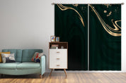 3D Black Gold Marble Texture Curtains and Drapes LQH 220- Jess Art Decoration