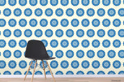 3D Oriental Japanese Style Blue Floral Wall Mural Wallpaper LQH 273- Jess Art Decoration