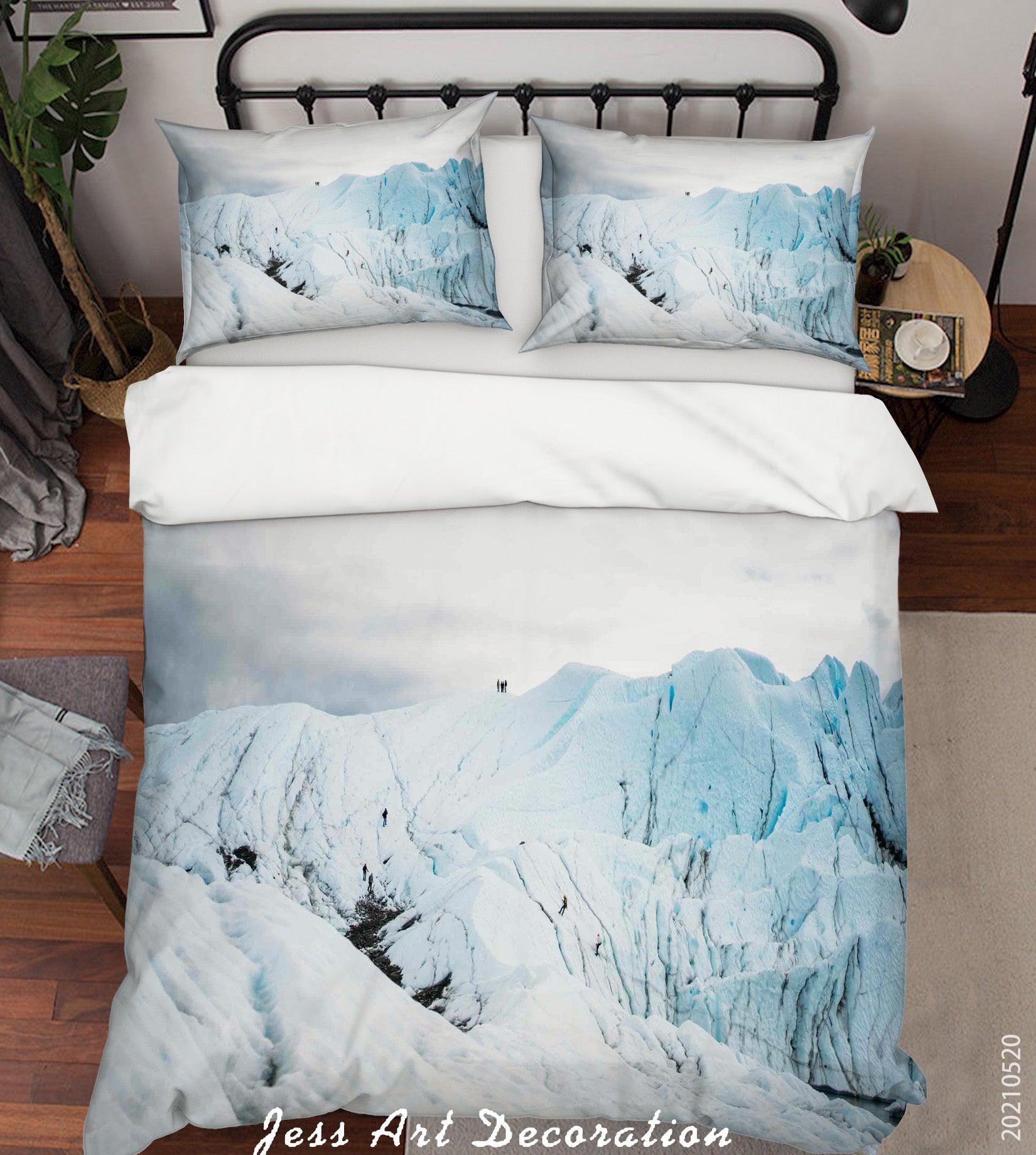 3D Snow Mountain Landscape Quilt Cover Set Bedding Set Duvet Cover Pillowcases 66- Jess Art Decoration